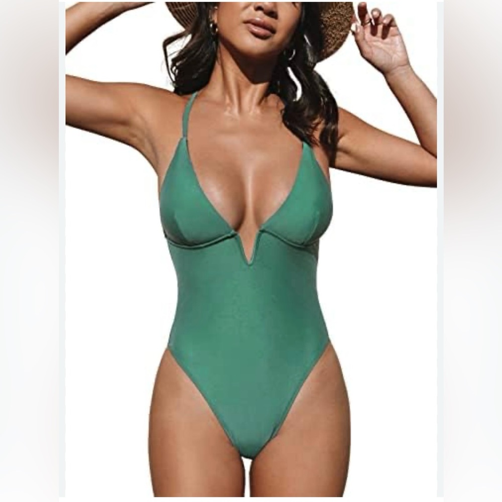 🌴deep V neck swimsuit